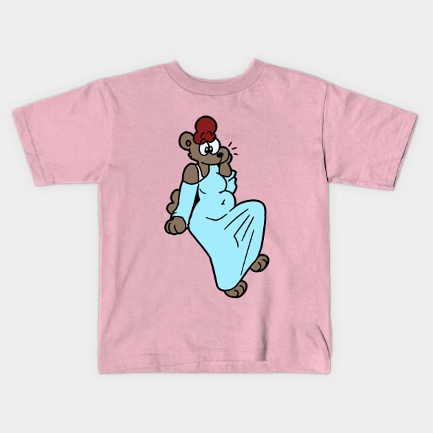 Swing is being flustered and is blushing and cute Kids T-Shirt by arosenbomb